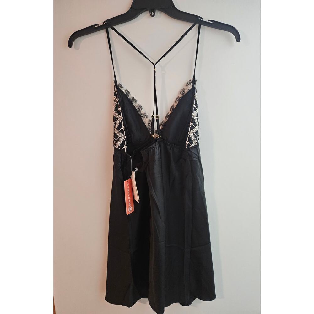 Brand New Flora Nikrooz Sydney Charmeuse Chemise With Lace Size Large - Picture 4 of 8